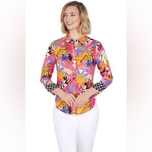 Ruby Rd Plus Women's Woven Wrinkle Resistant Cotton 24W